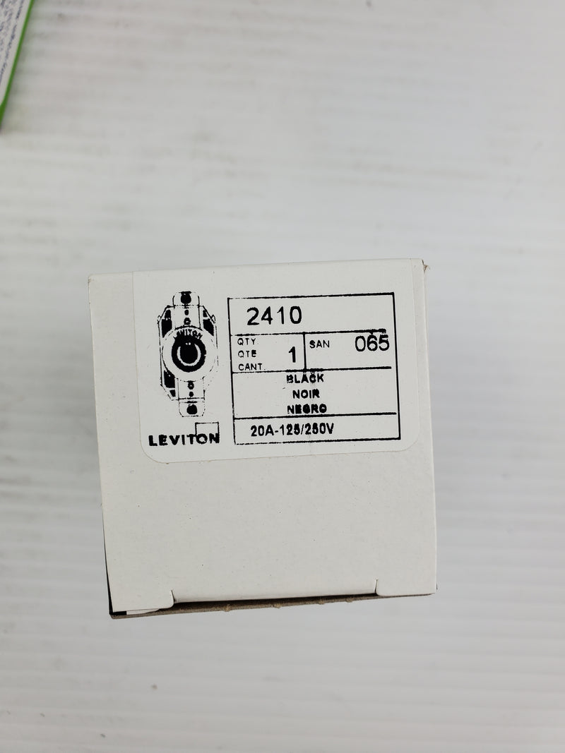 Leviton 2410 Black 3-P 4-W Single Lock Receptacle Ground (Box of 10)