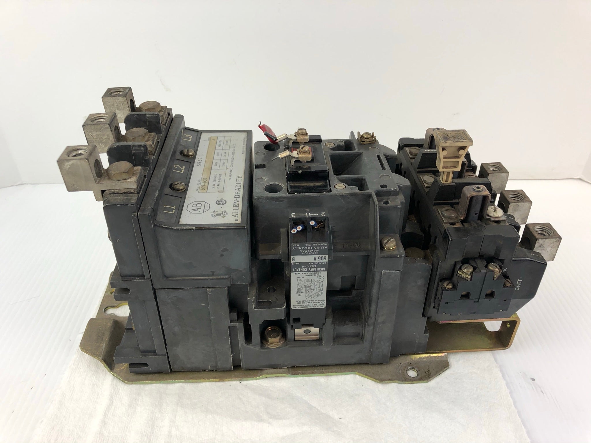 Allen-Bradley 509-DOD Size 3 Contactor 565-A Contact 592-DOW16 Relay
