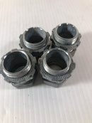 Conduit Compression Threaded Coupler TC-212 3/4" Lot of 4