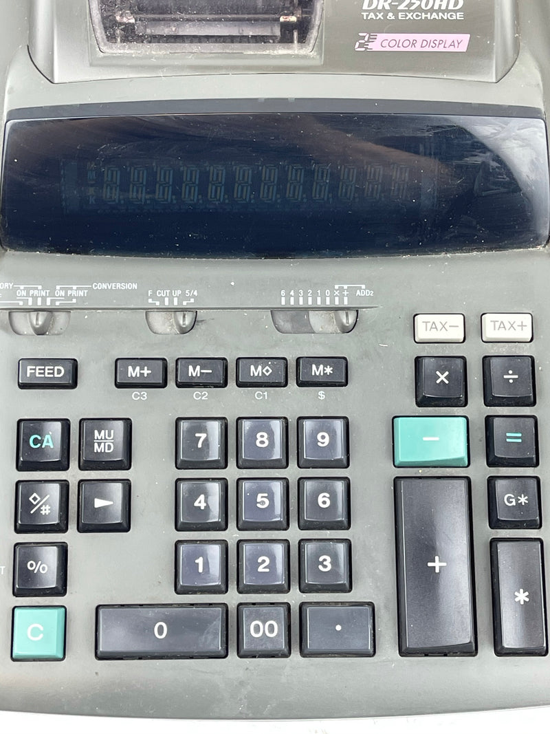 Casio Tax & Exchange 2 Color Display Calculator Model DR-250HD
