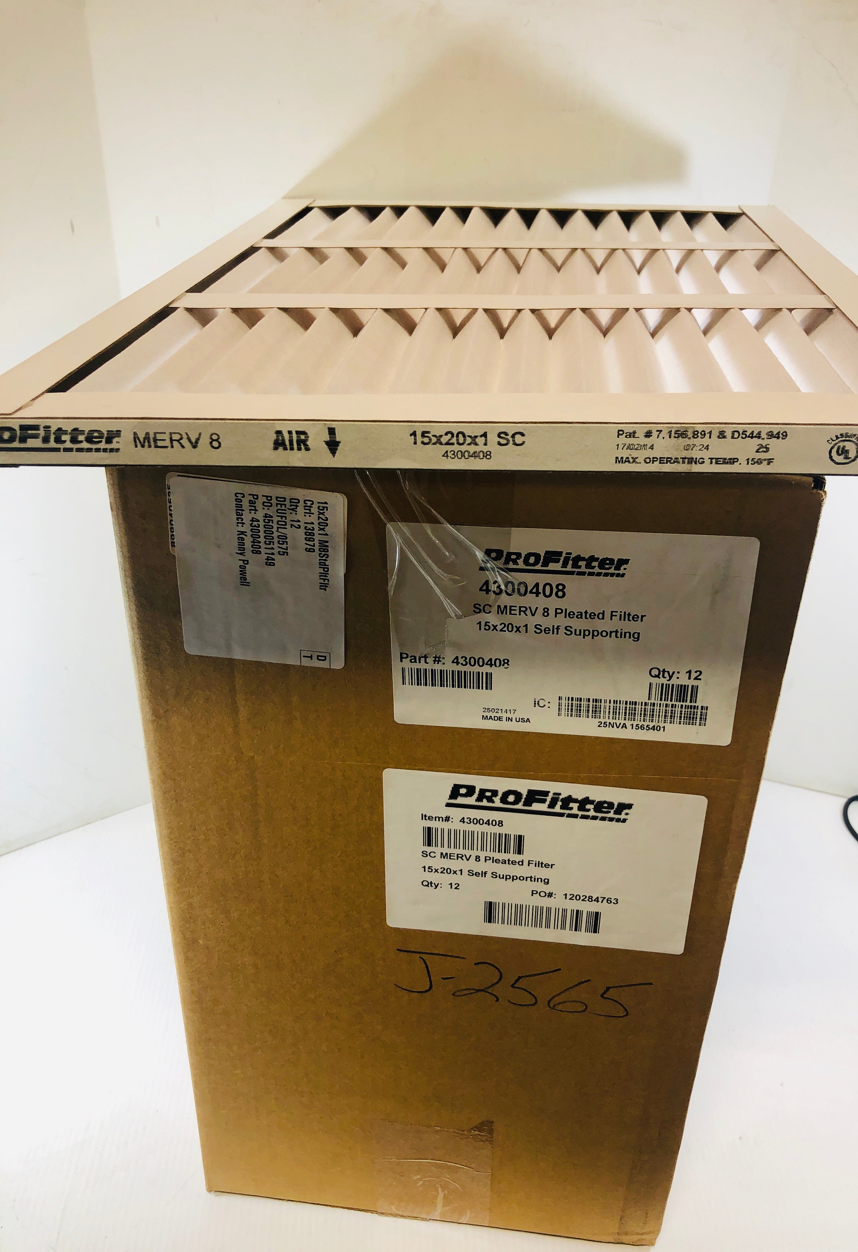 ProFitter Pleated Filter 15 x 20 x 1 4300408 - Box of 8