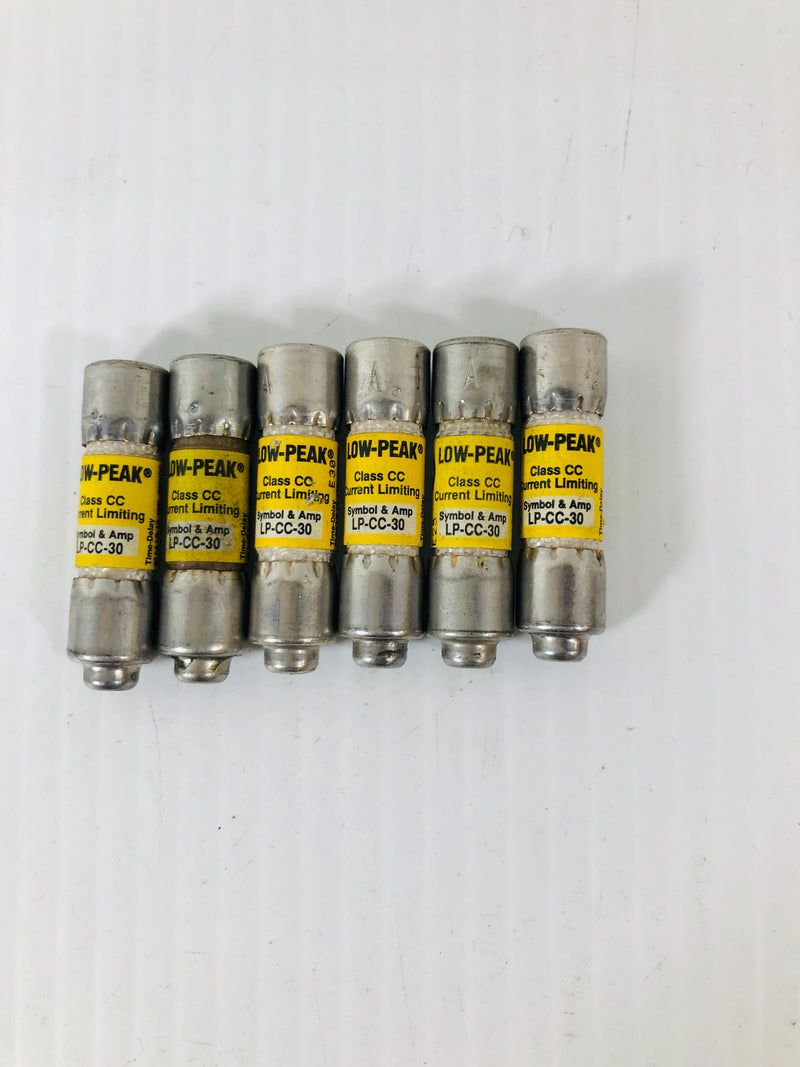 Low-Peak Class CC Current Limiting Fuse LP-CC-30 (Lot of 6)