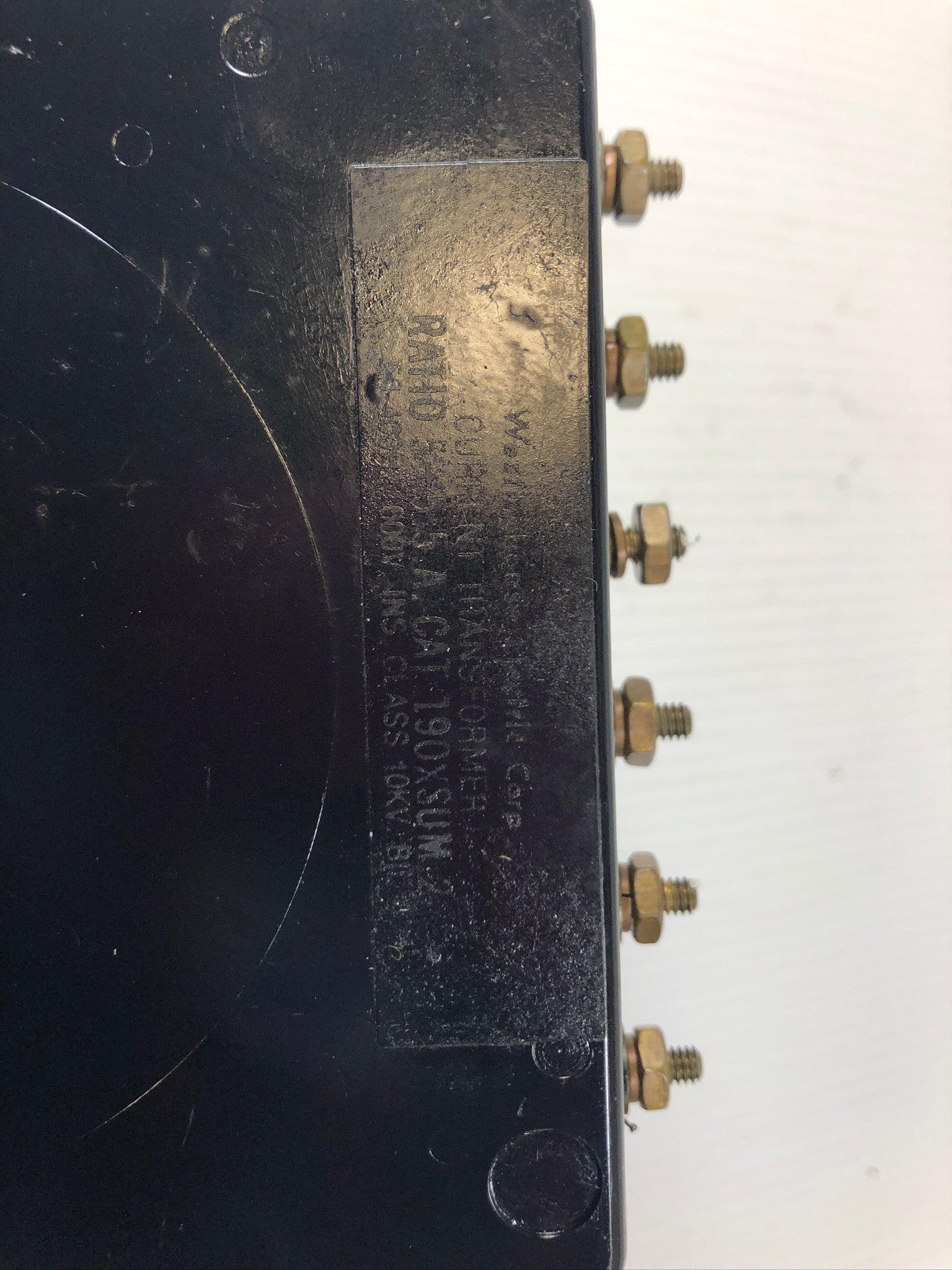Westinghouse 190XSUM-2 Current Transformer Ratio 5+5+5+5:5A 600V Class 10KV