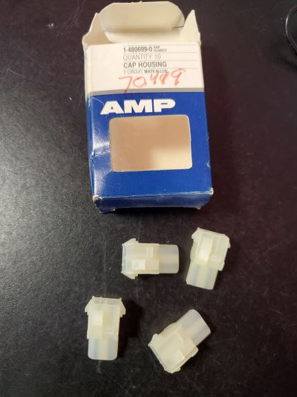 AMP 1-480699-0 Cap Housing ( 4 Caps ) & 1-480698-0 Plug Housing ( 10 Plugs)