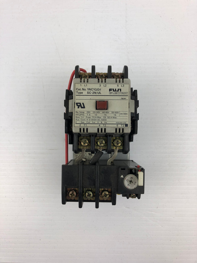 Fuji 1NC1QO Electric Contactor with Thermal Overload Relay 1NR1QW