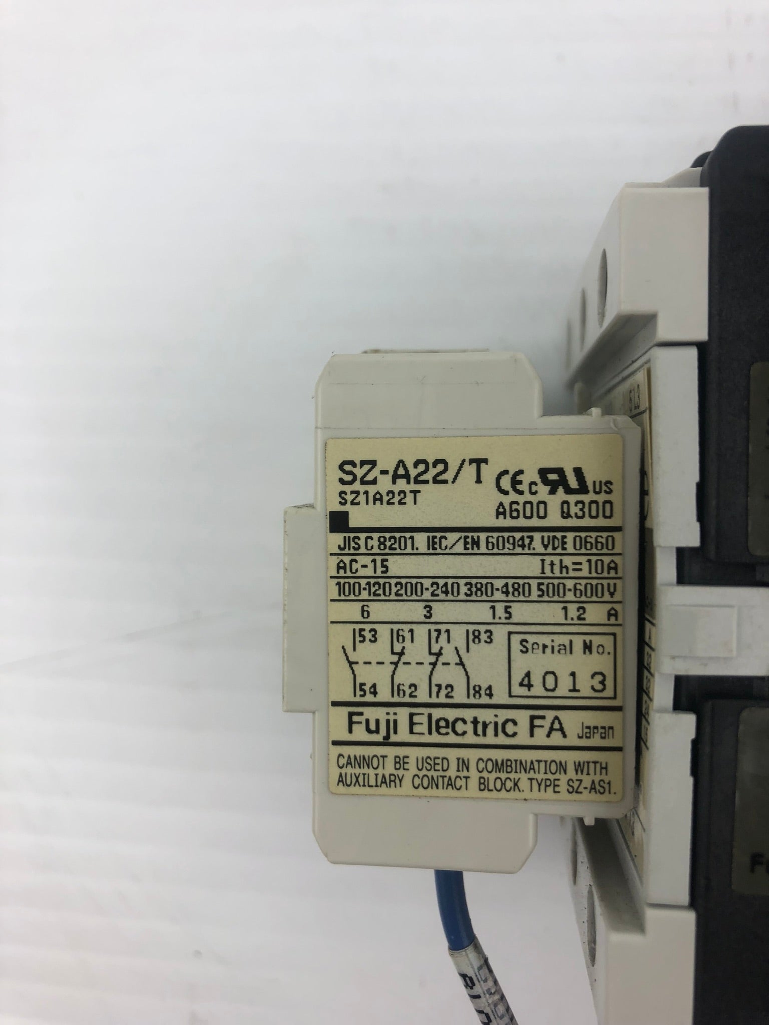 Fuji Electric SC-E1G SE 32AG Contactor Fuji SZ-A22/T Auxiliary Fuji SZ-Z36 Coil