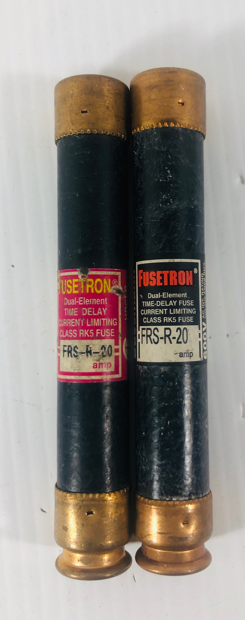 Fusetron Dual Element Fuse FRS-R-20 (Lot of 2)