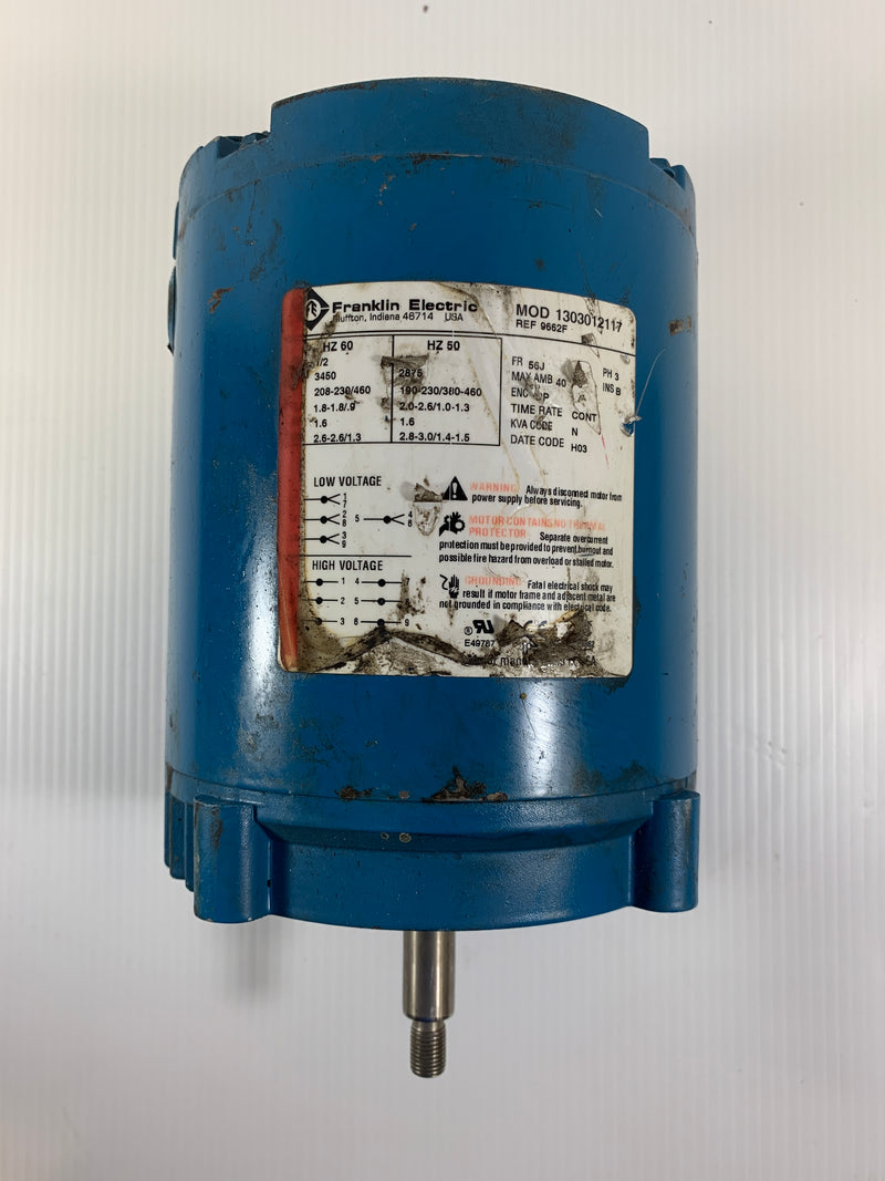 Franklin Electric 1303012117 REF 9662F Motor 3450 RPM