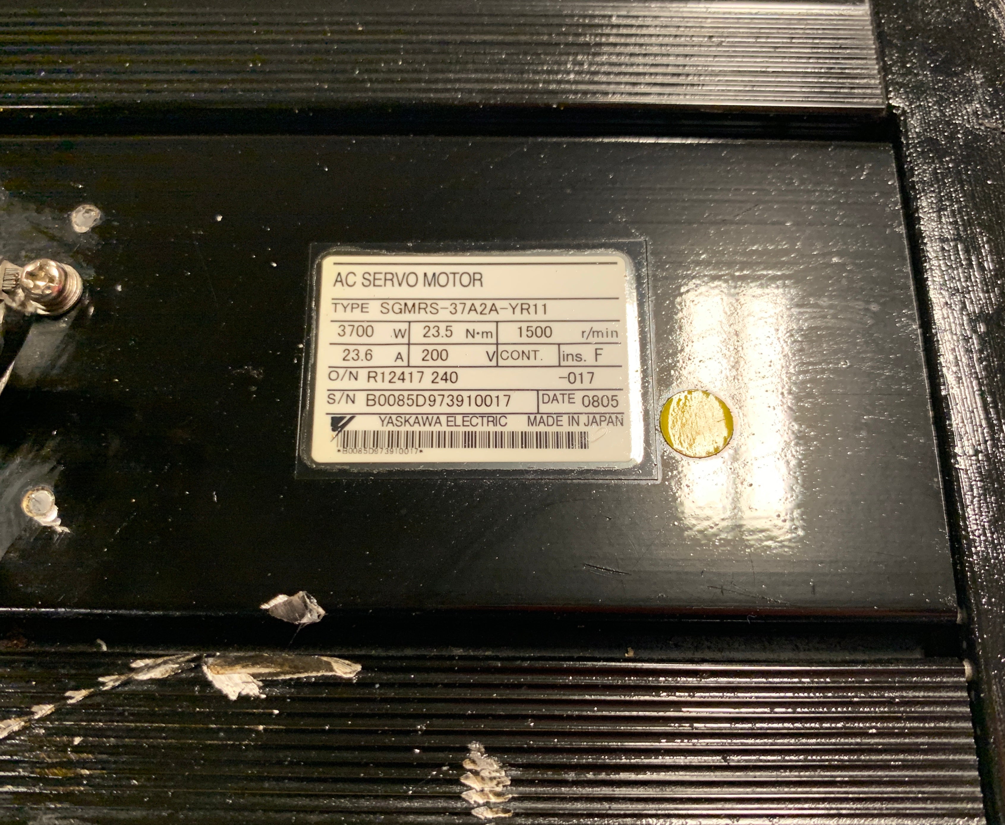 Yaskawa Servo Motor SGMRS-37A2A-YR11