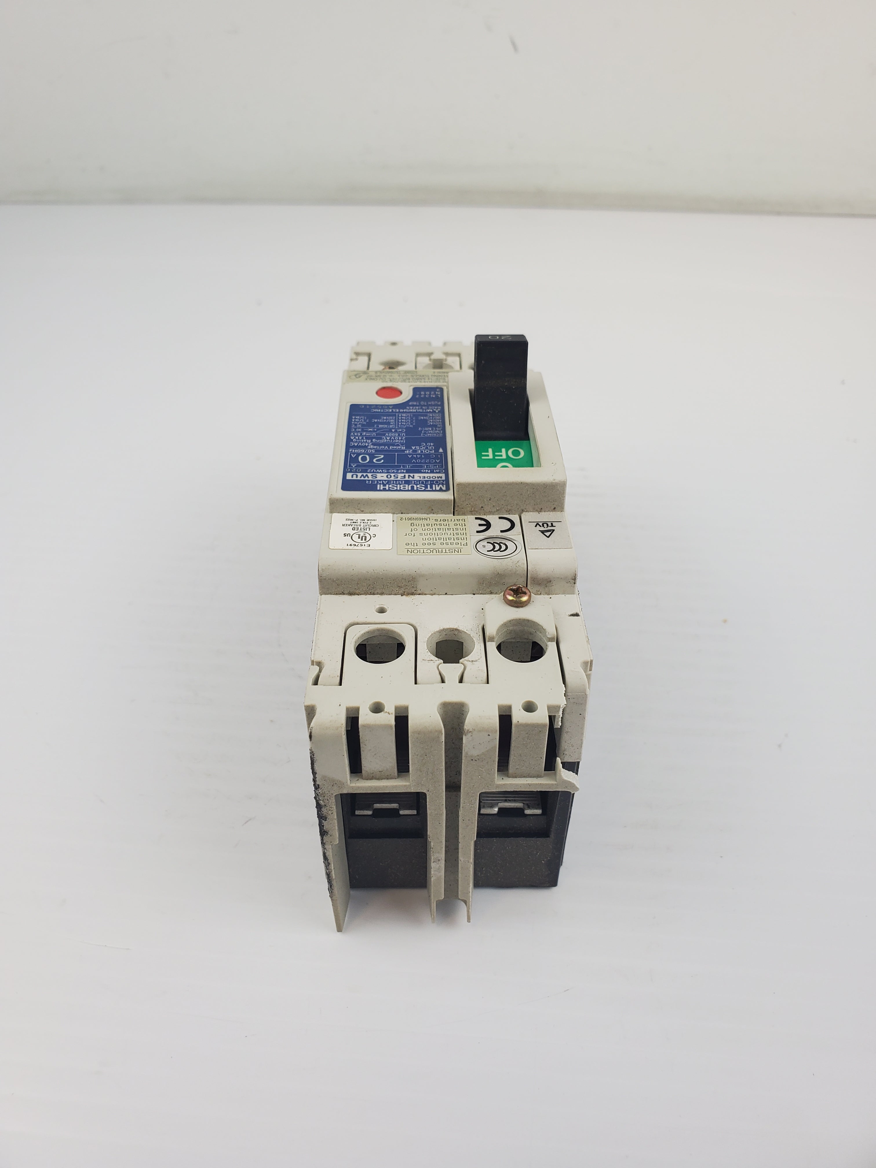 Mitsubishi NF50-SWU No-Fuse Breaker 20A POLE 2P 50/60Hz
