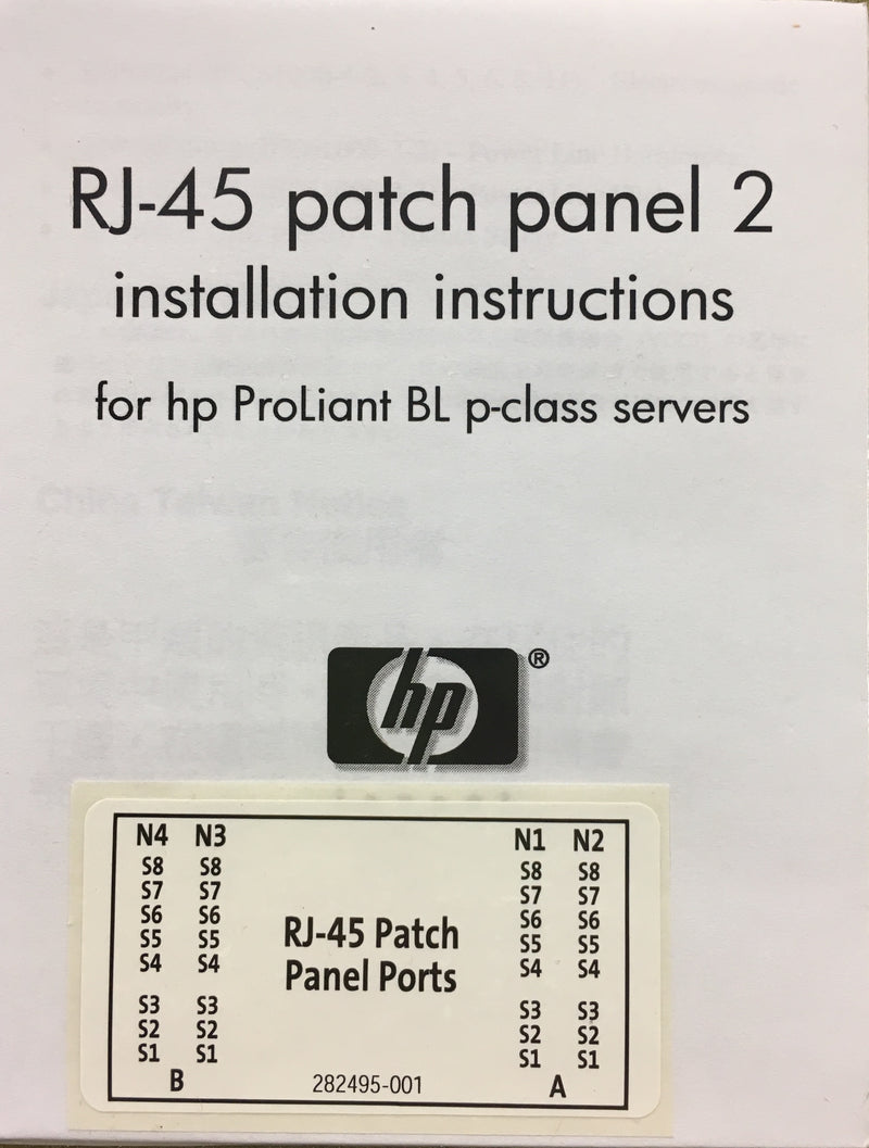 HP RJ-45 Patch Panel 2 for Proliant BL P-Class Server