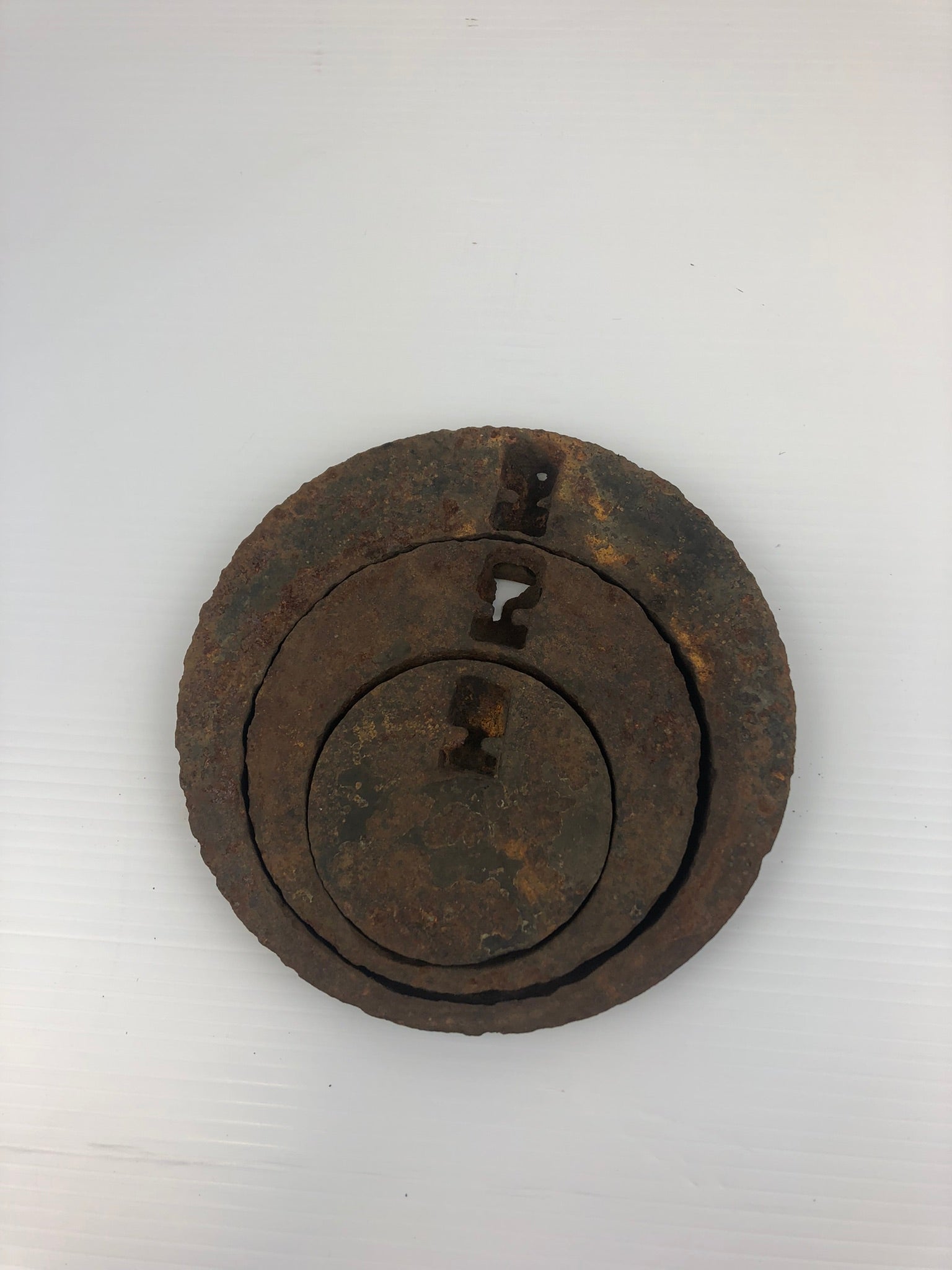 Antique Foster Stoves and Ranges Burner Cover 3 Piece Round Cast Iron
