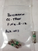 Bussman CC-TRON Fuses FNQ-R-12 Pack of 3