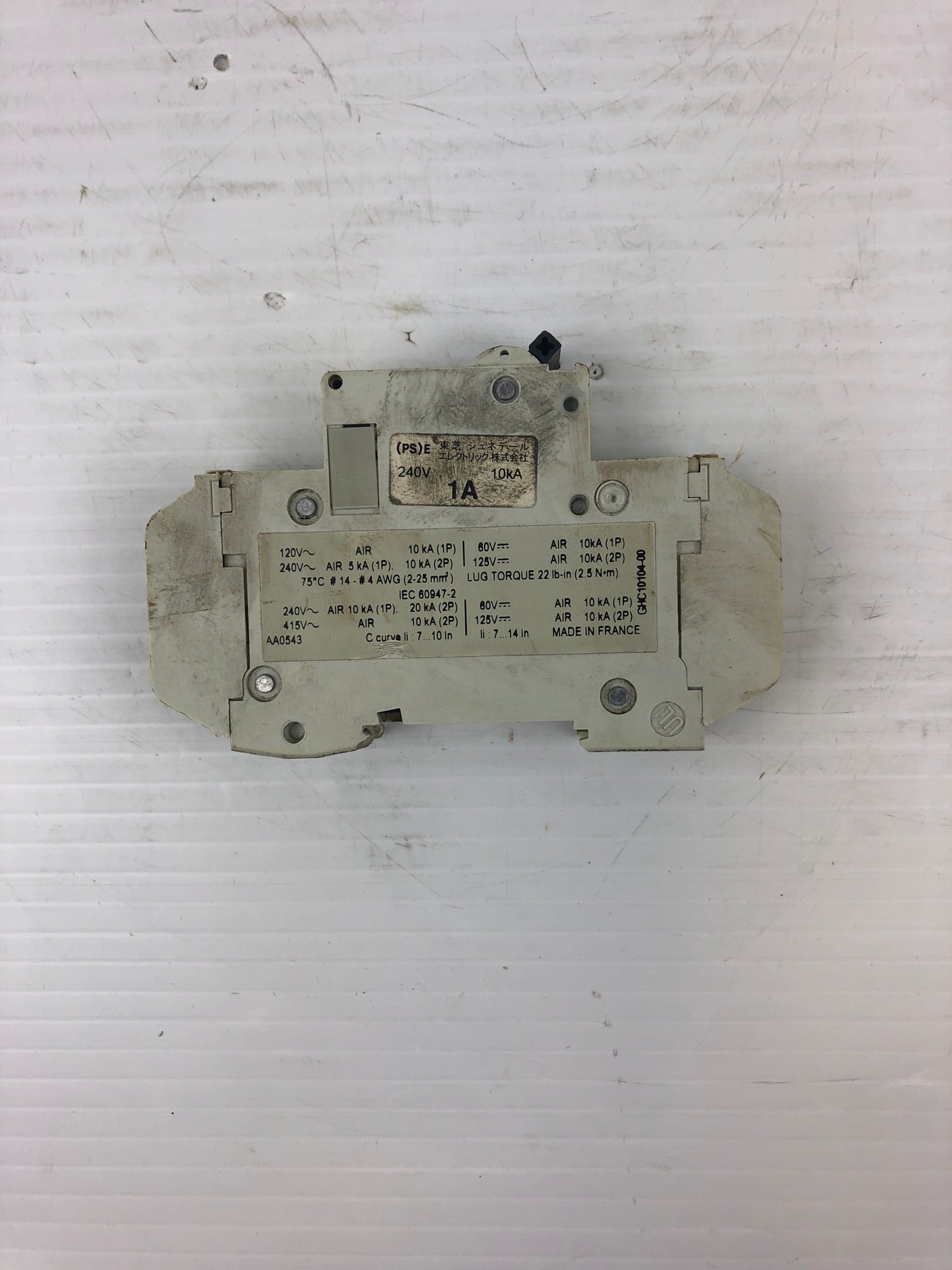 Merlin Gerin C1A Circuit Breaker 1P 240V~60V Multi 9 C60 60101