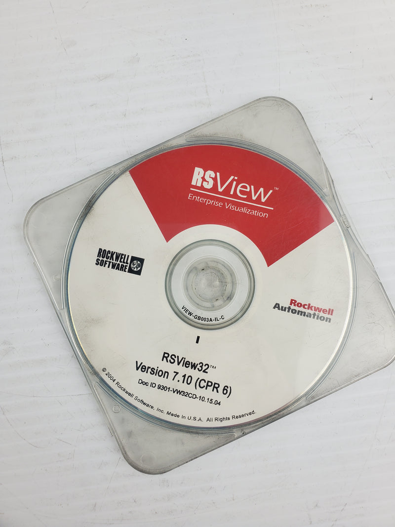 Rockwell Automation 9301-VW32CD RSView32 Version 7.10