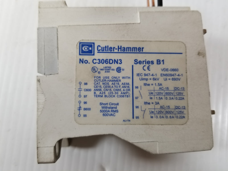 Cutler-Hammer C306DN3 Overload Relay