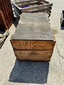 Wooden Crate Box Chest Trunk with Hinged Lockable Lid