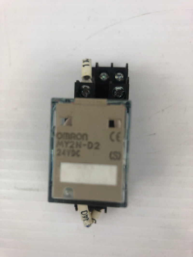 OMRON MY2N-D2 Relay With Base 24VDC 7A 250VAC with 17YFC Base - Lot of 3