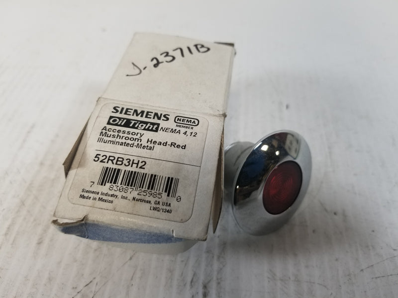 Siemens 52RB3H2 Pushbutton Accessory Mushroom Head Red