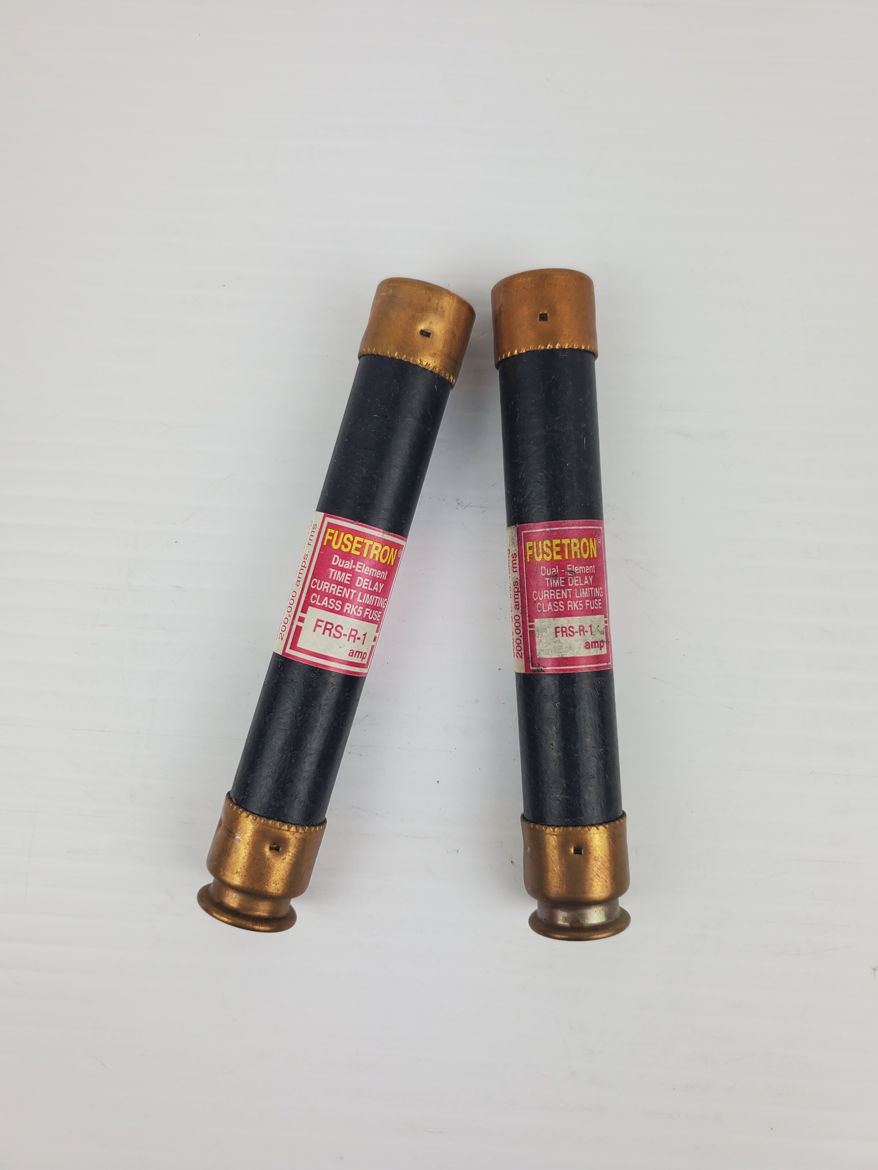 Fusetron FRS-R-1 Time Delay Fuse 1A 600V (Lot of 2)