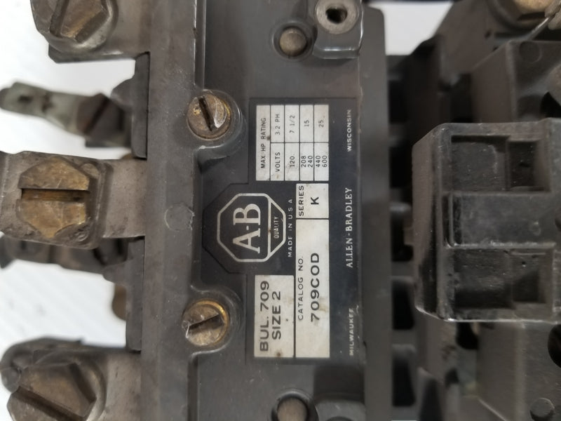 Allen-Bradley 709COD Size 2 Motor Starter 25HP