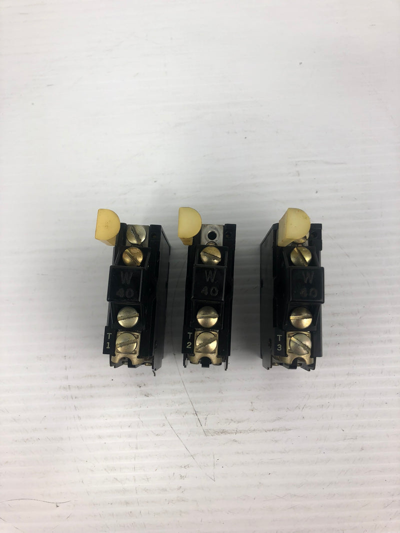 W40 Overload Protection Relay - Lot of 3