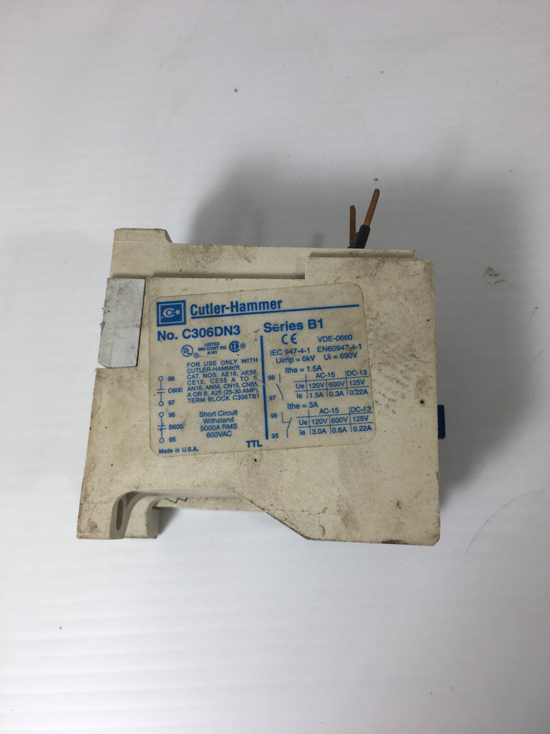 Cutler-Hammer Overload Relay C306DN3