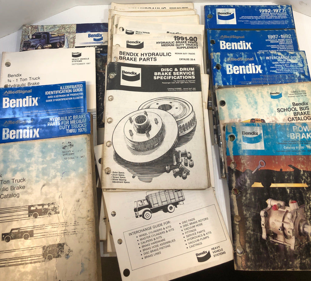 Bendix Hydraulic Brake Catalogs School Bus Trucks 1976 to 1992 Metal