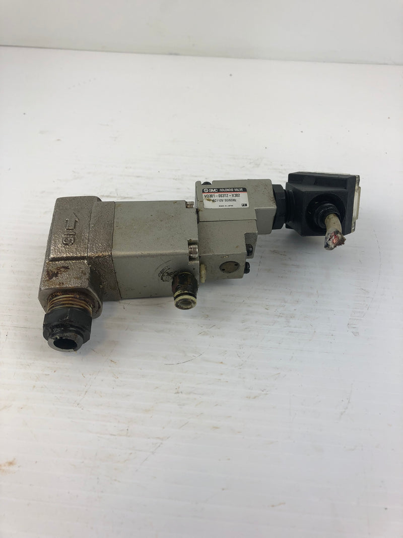 SMC VO301-003TZ-X302 Solenoid Valve AC110V 50/60Hz with Process Valve