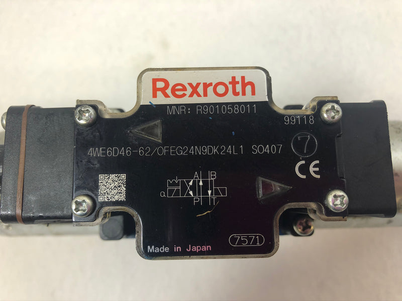 Rexroth 4WE6D46-62/OFEG24N9DK24L1 SO407 Double Hydraulic Solenoid Valve
