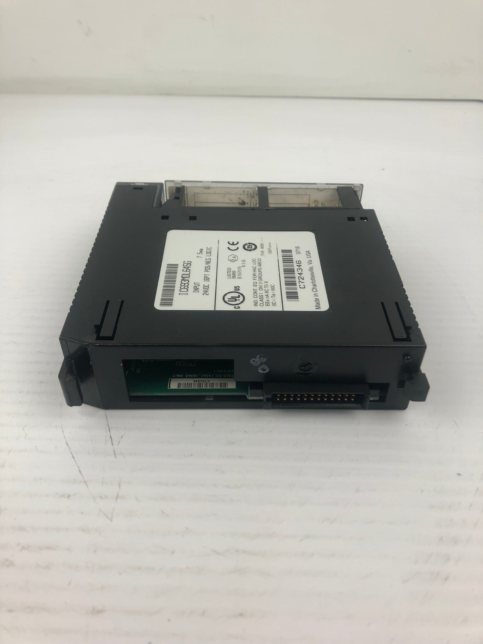 GE Fanuc IC693MDL645G PLC Input Module 24VDC 16PT P0S/NEG Logic with Door
