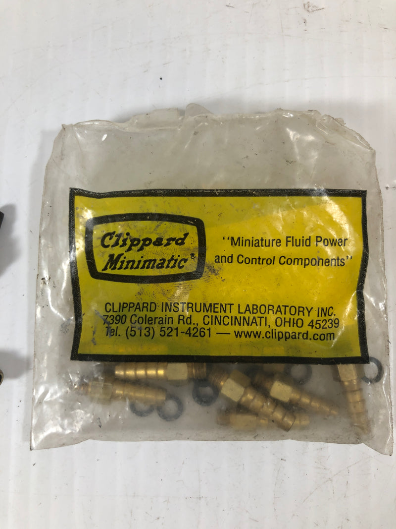 Clippard Minimatic 10/32 to 1/8" Barb Hose Fitting Part