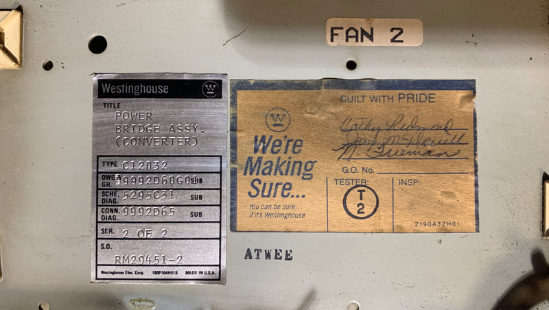 Westinghouse Power Bridge Assembly Converter C1203