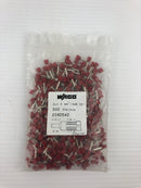 Wago 2160542 Red Wire End Ferrules 2x1,0 mm - Bag of 500