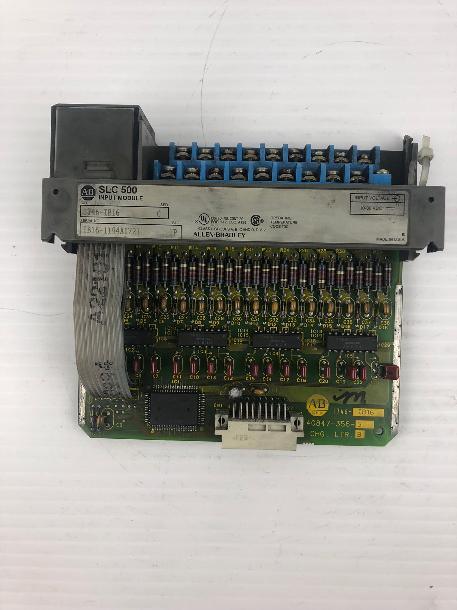 Allen-Bradley 1746-IB16 Input Module Series C SLC 500 (No Cover)
