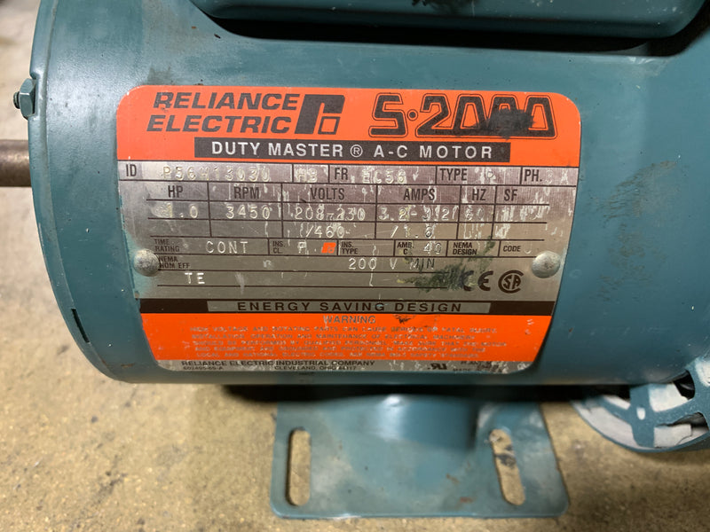 Reliance Electric AC Motor P56H1303U 1 HP 3 PH 3450 RPM