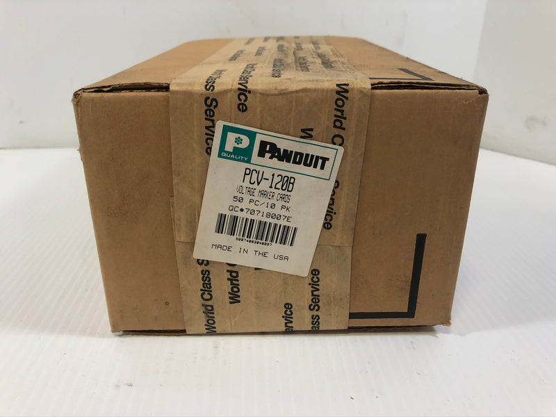 Panduit PCV-120B Voltage Marker Cards 120 Volts 50 Piece / 10 Pack