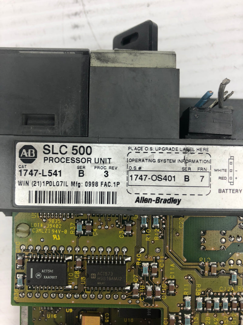 Allen Bradley 1747-L541 PLC Processor Unit Series B SLC500 - No Door, With Key