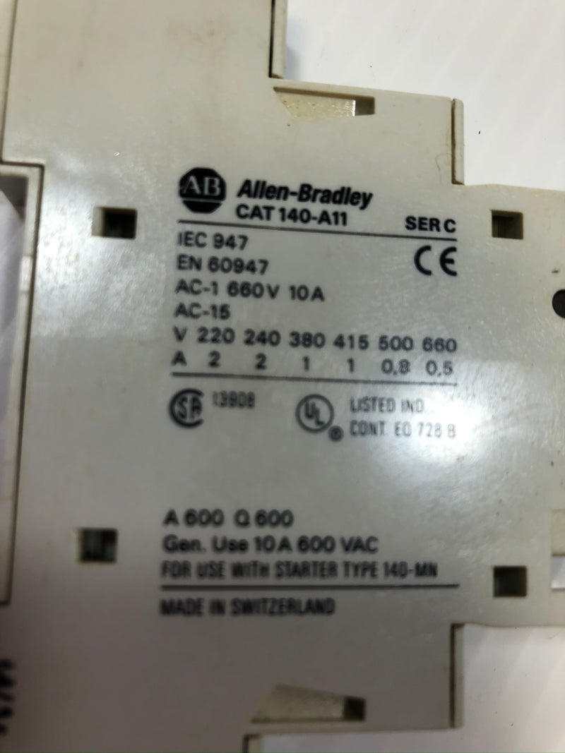 Allen-Bradley 140-A11 Auxiliary Contact Series C