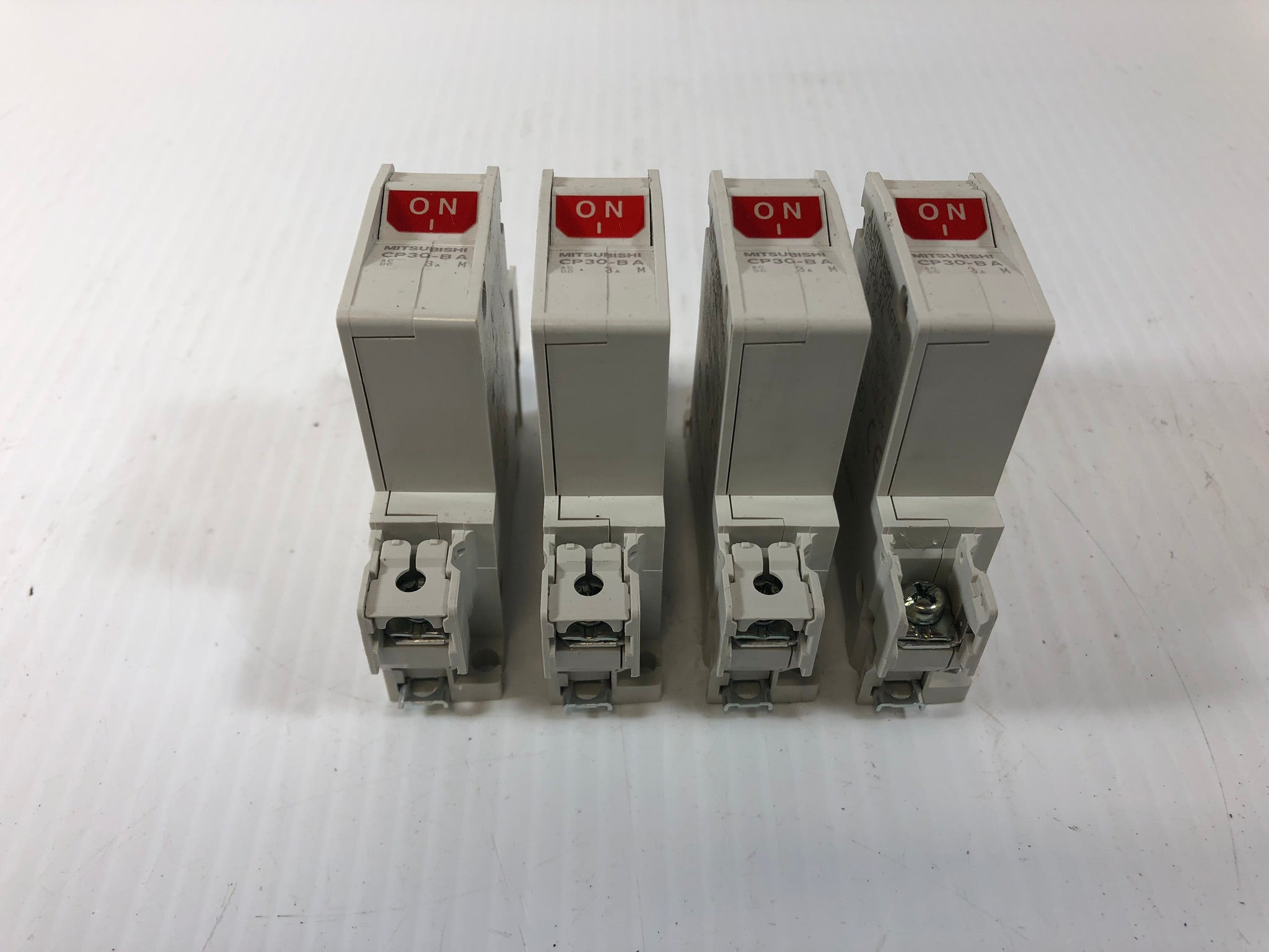 Lot of 4 - Mitsubishi CP30-BA Circuit Protector 3A 1P 220VAC 2.5kA 50/60 Hz