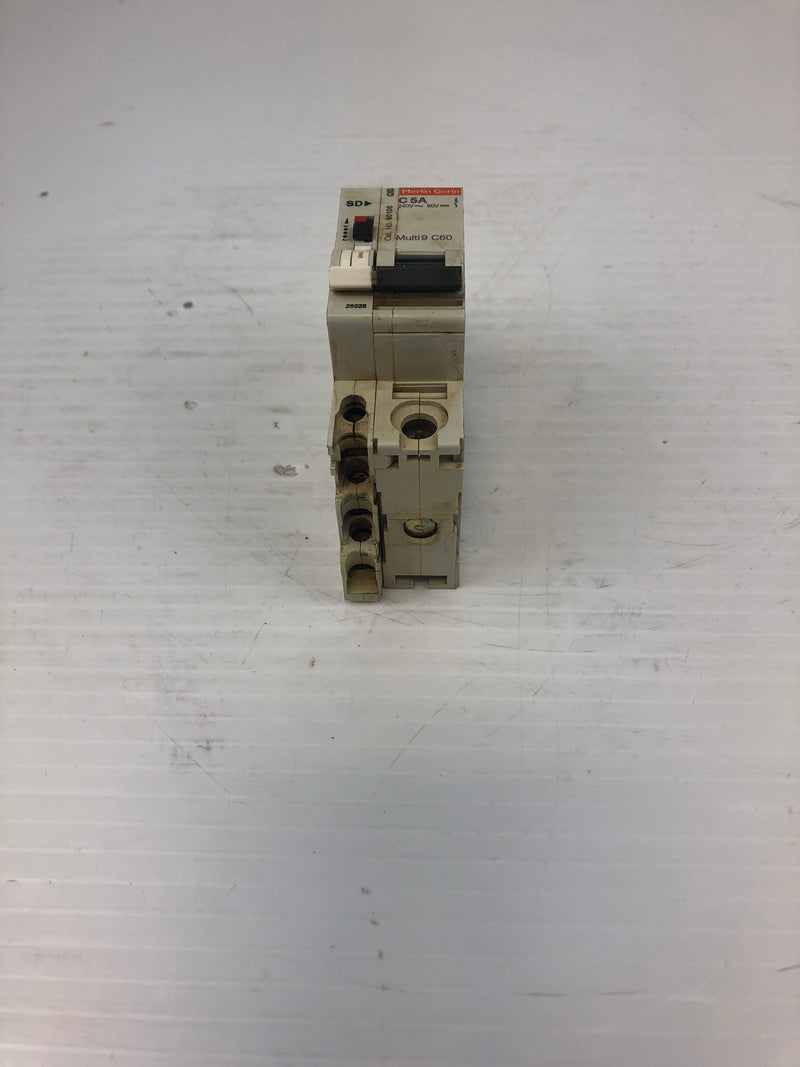 Merlin Gerin C5A Circuit Breaker 1P 240V~60V Multi 9 C60 60106