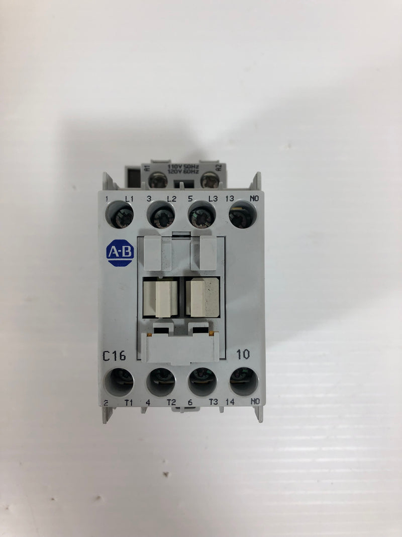 Allen-Bradley 100-C16*10 Ser B Contactor with 100-FSV136 Ser A Contact Block