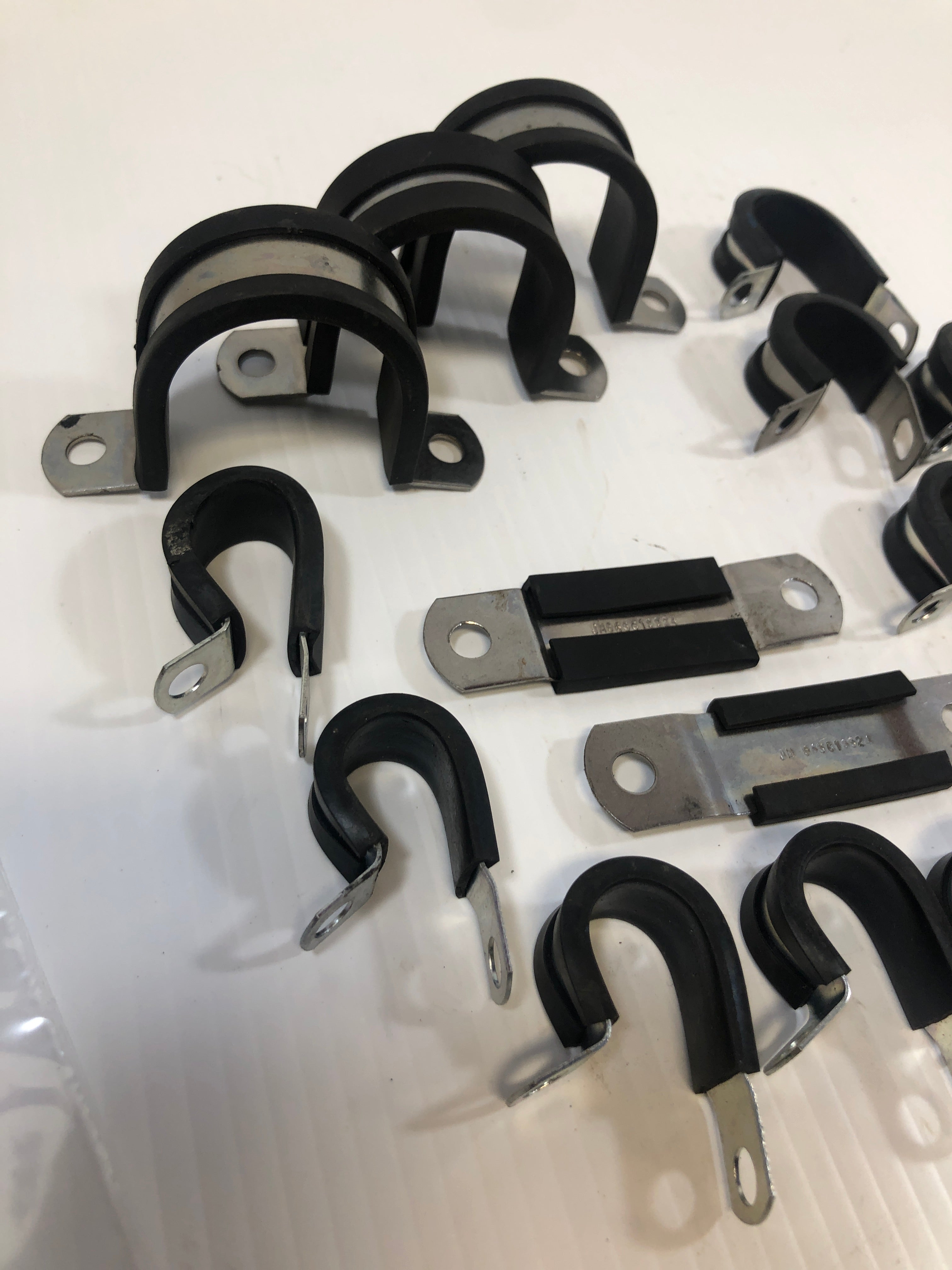 Umpco Cushioned Bracket Lot Saddle Clamp U Support Single Loop - Mixed Lot of 17