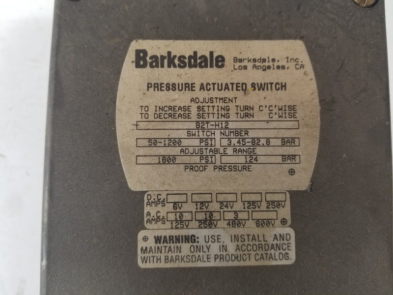 Barksdale B2T-H12 Pressure Actuated Switch