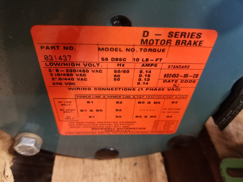 Reliance P14H7208G 2HP 3 Phase Electric Motor