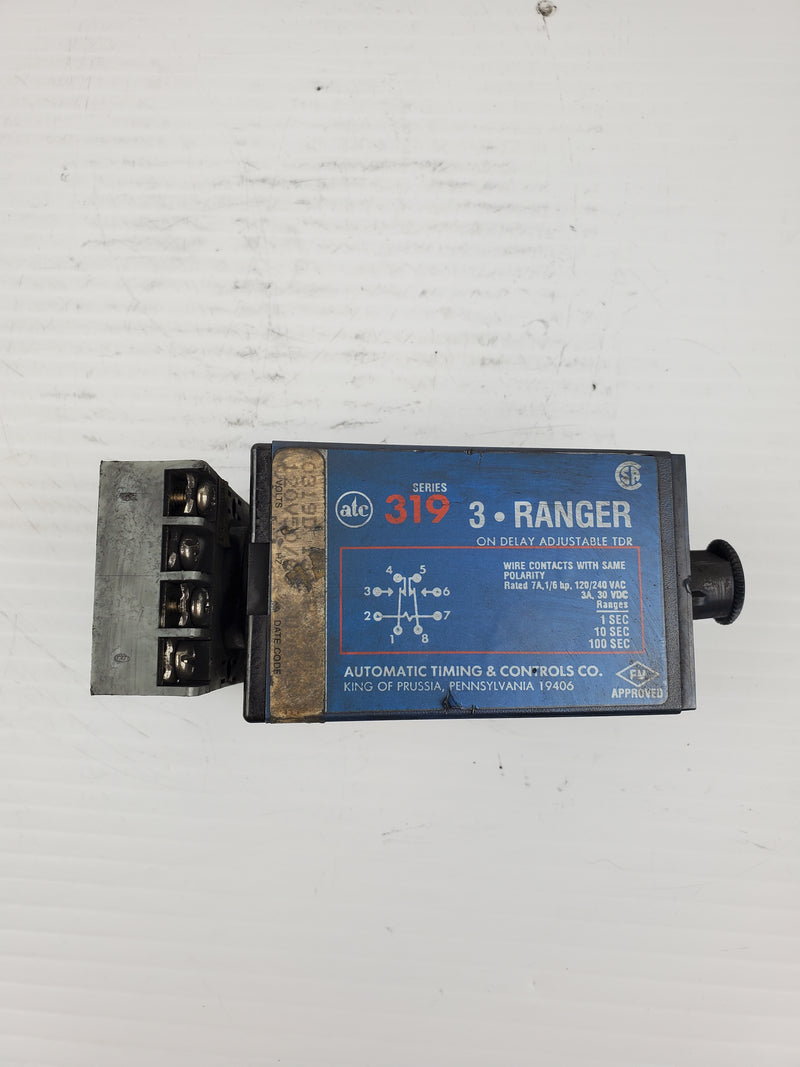 Ranger 0319D Series 319 Relay Timer W/ SR2P-06 Contact