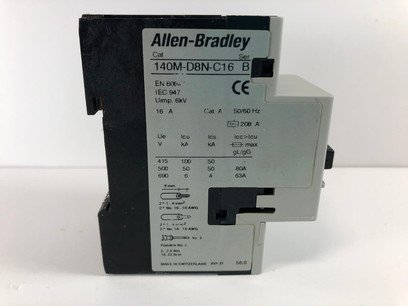 Allen-Bradley Motor Starter 140M-D8N-C16 Series B