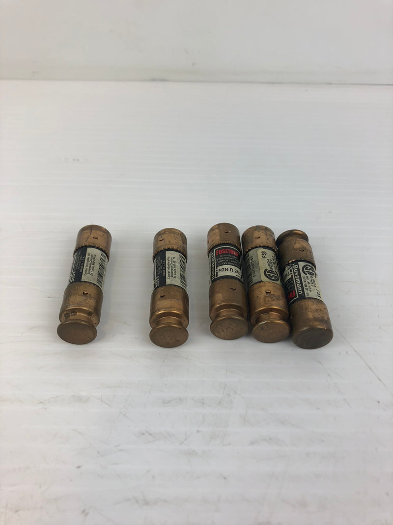 Fusetron FRN-R 2-1/2 Dual Element Time Delay Fuse - Lot of 5