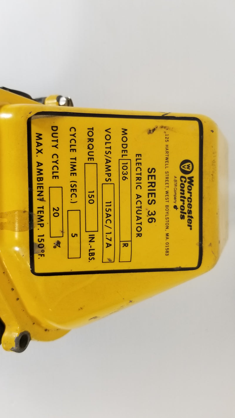 Worcester Controls 1036 R Electric Actuator Series 36