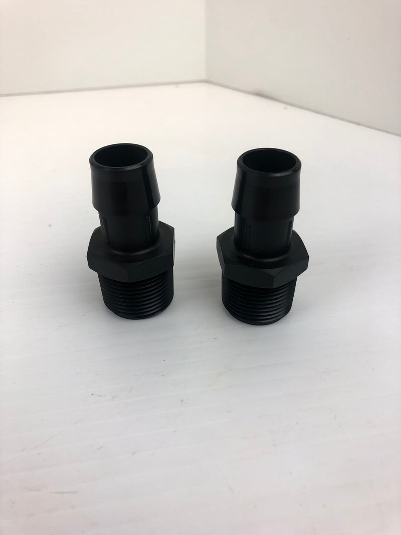 3/4" x 2-3/8" x 7/8" Barbed Hose Fitting Adapter ( lot of 2 )